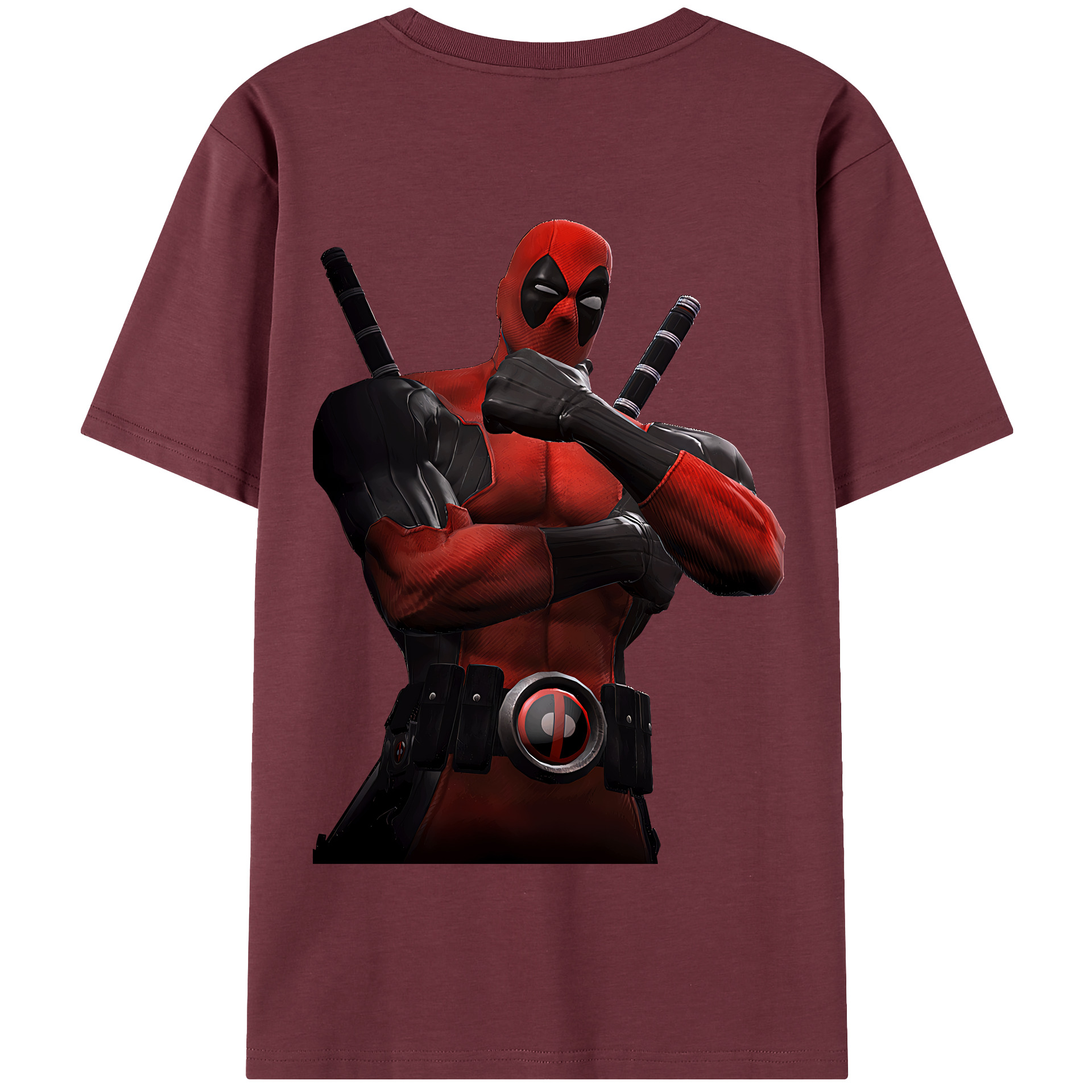 （画像用） Deadpool デッドプール 綿100％半袖Tシャツ（背面プリント）